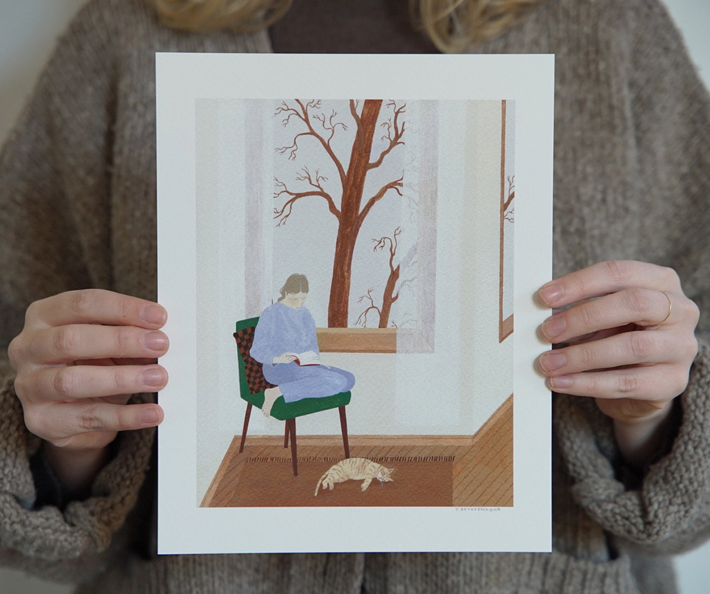 "Reading by the Window" print