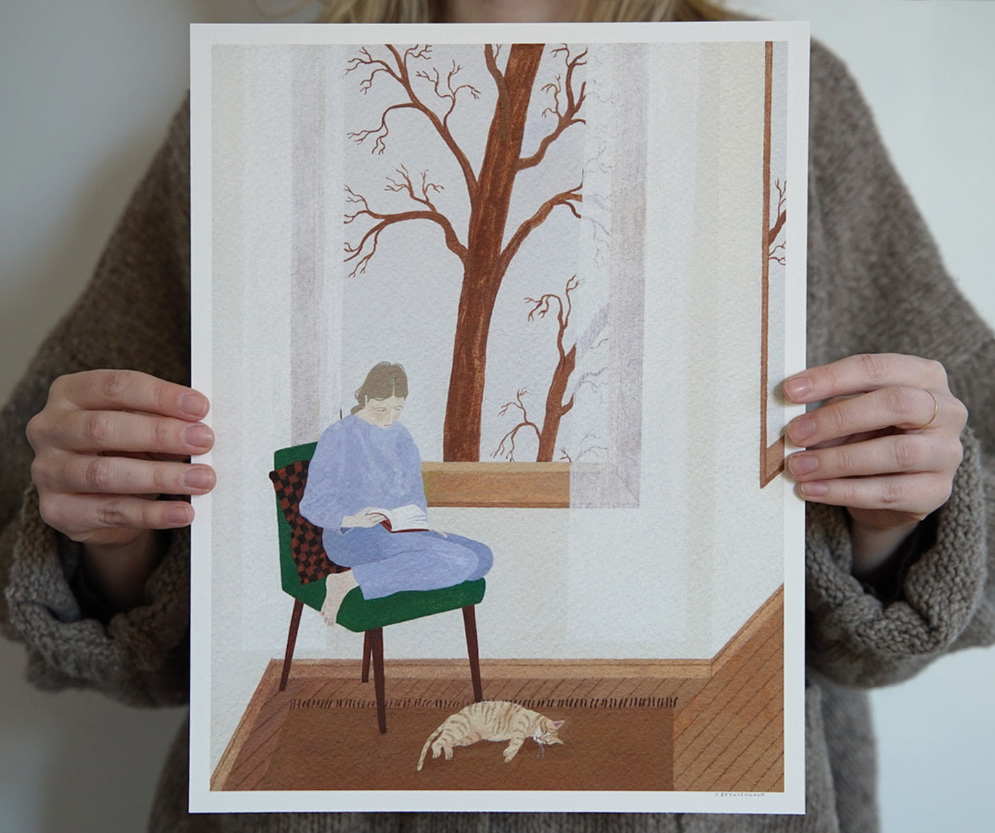 "Reading by the Window" print