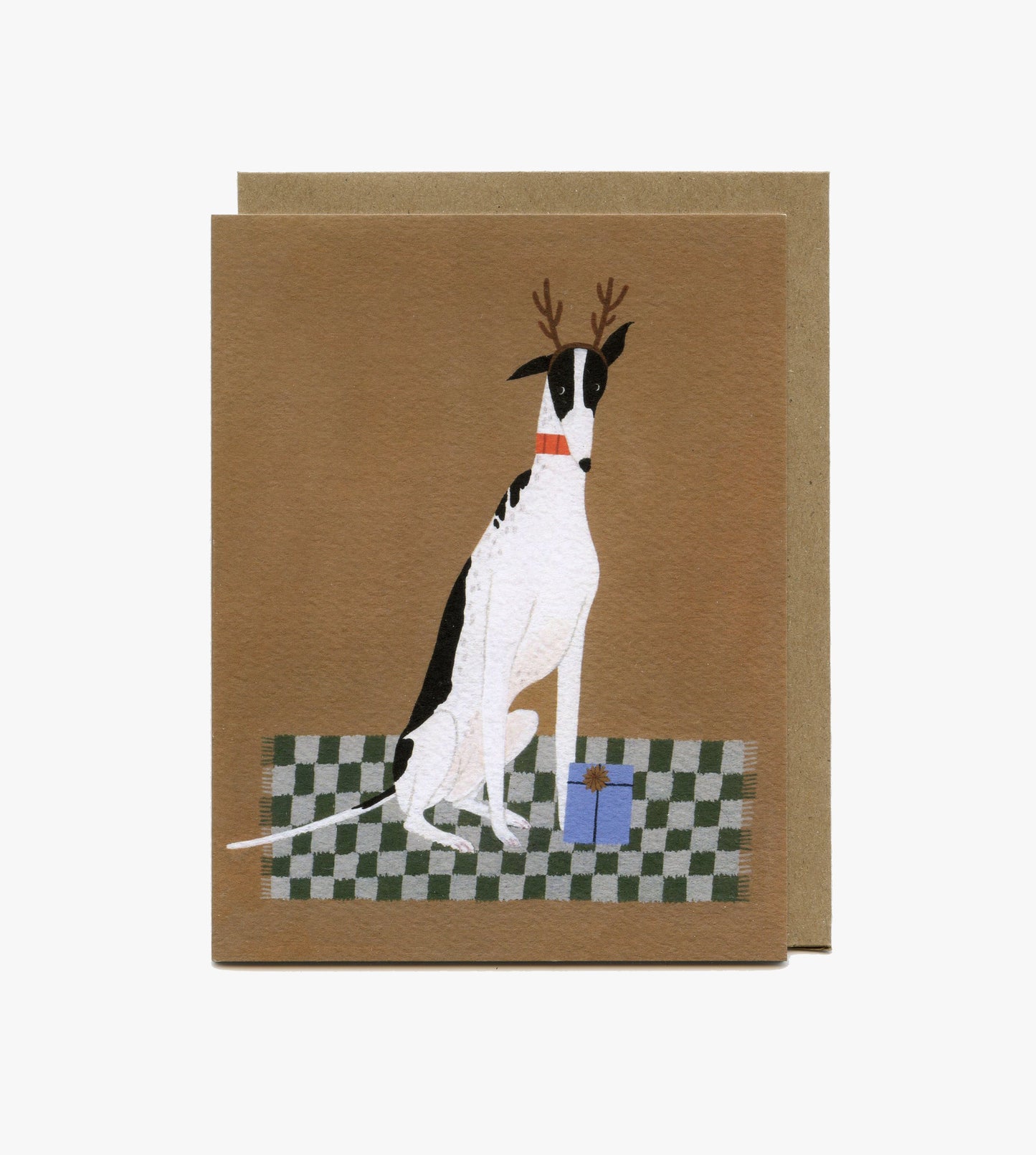 "Reindeer Hound" greeting card