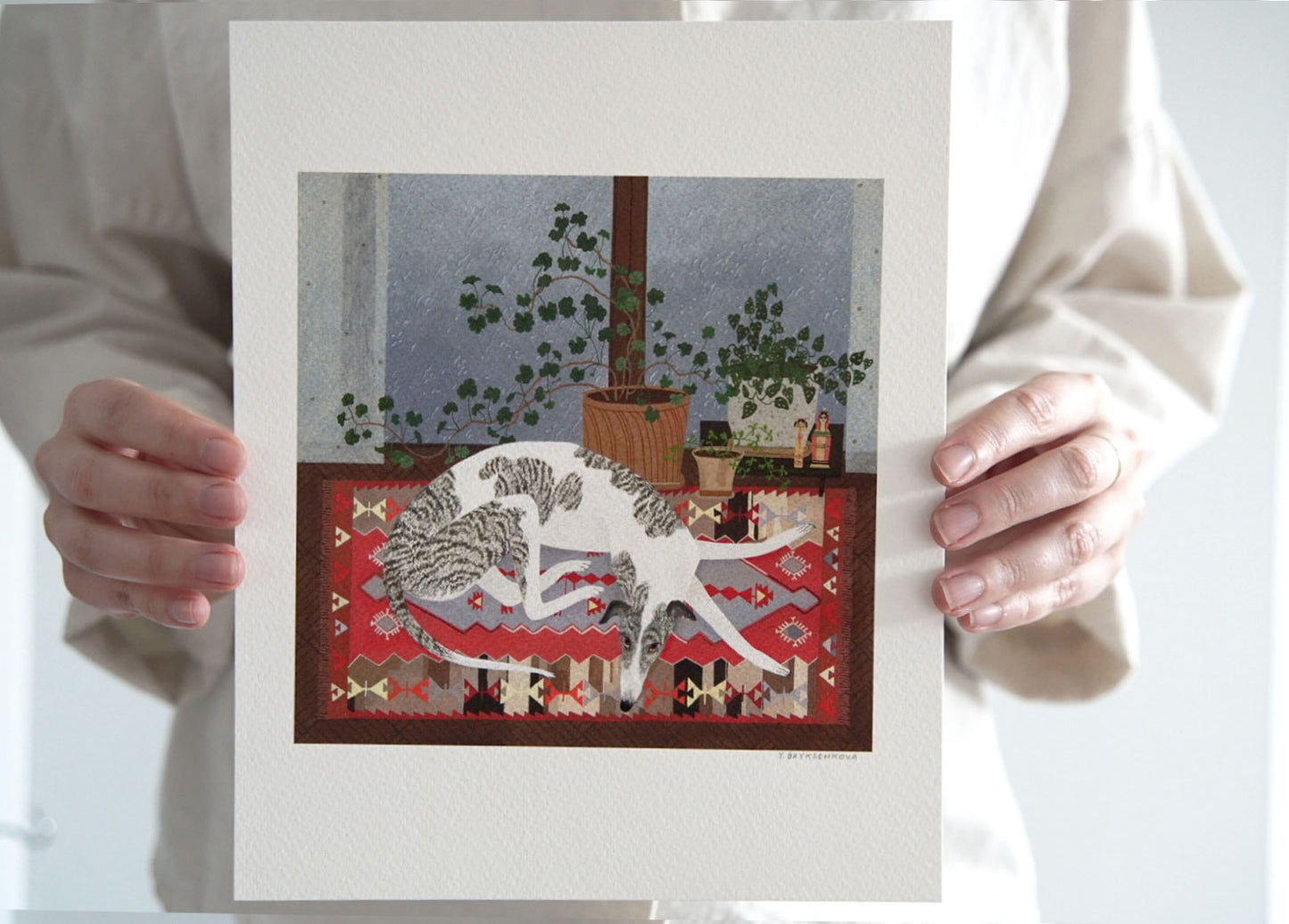"Spotted Brindle" print
