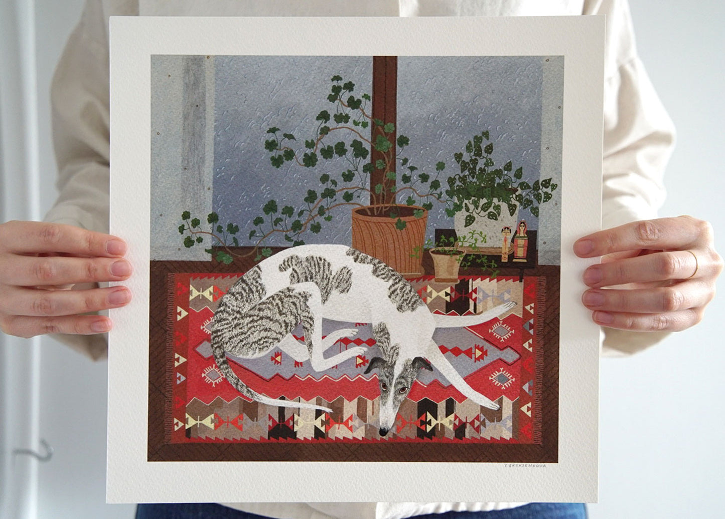 "Spotted Brindle" print