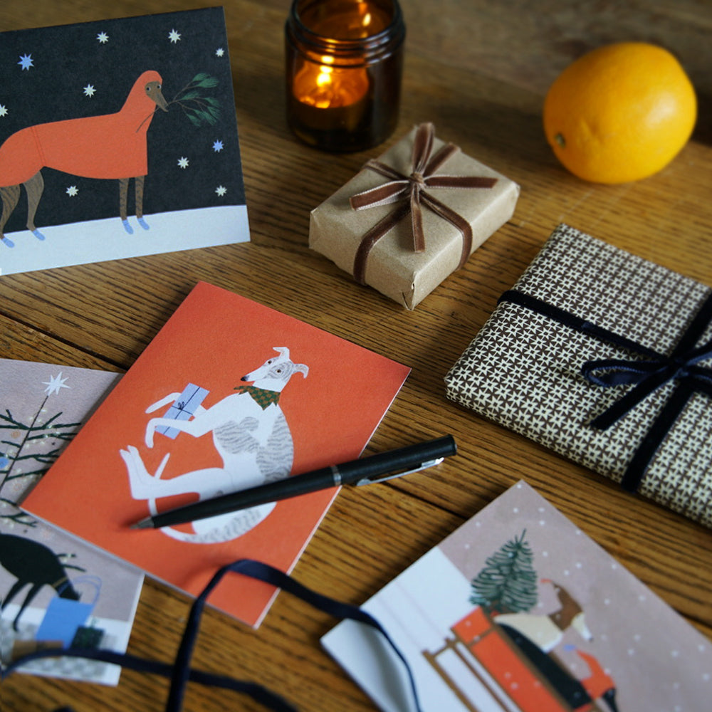 "Greyhound Gift" greeting card