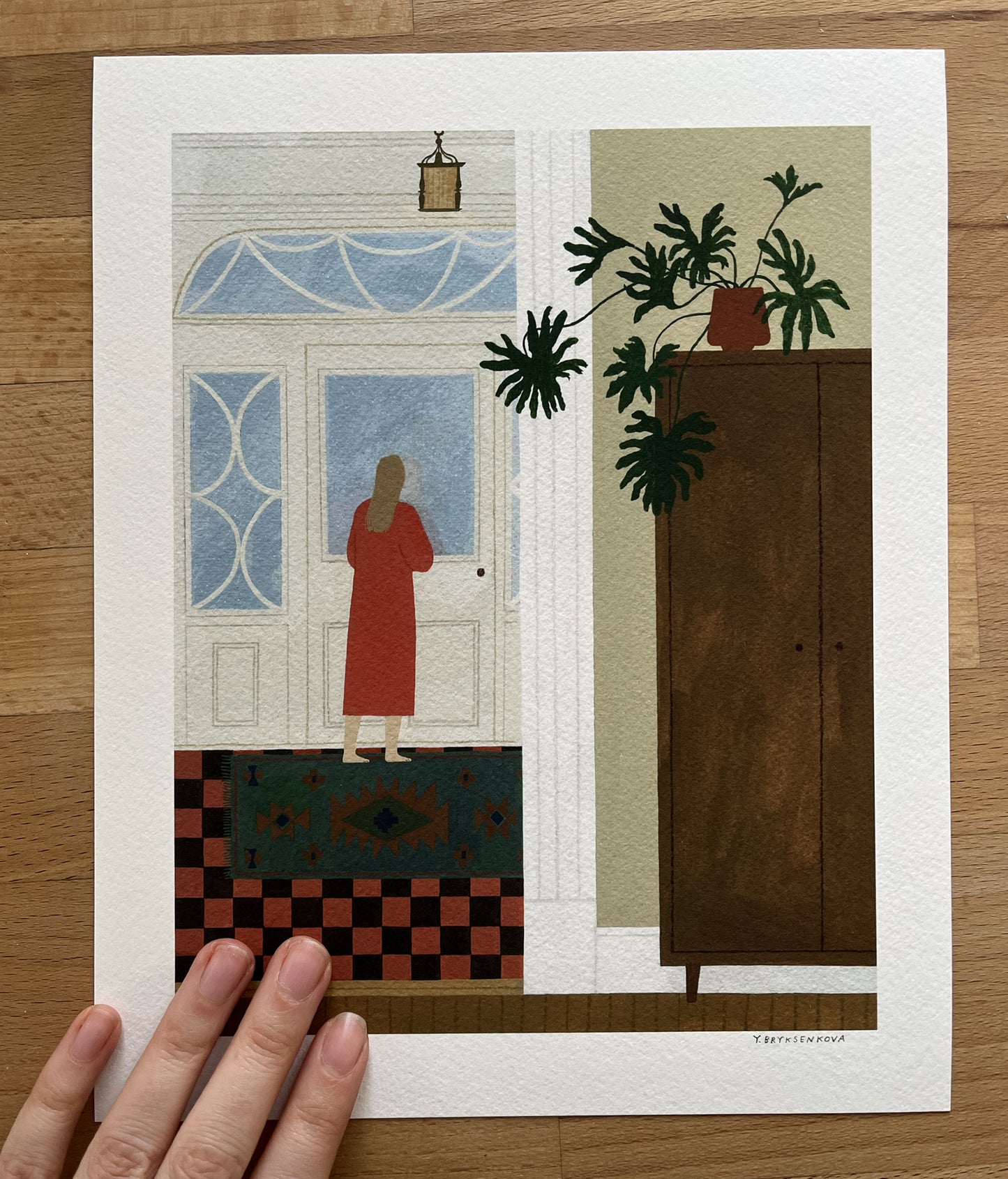 "At the Door" print