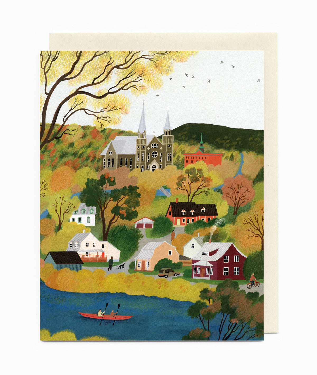 "Autumn in Baie-Saint-Paul" greeting card