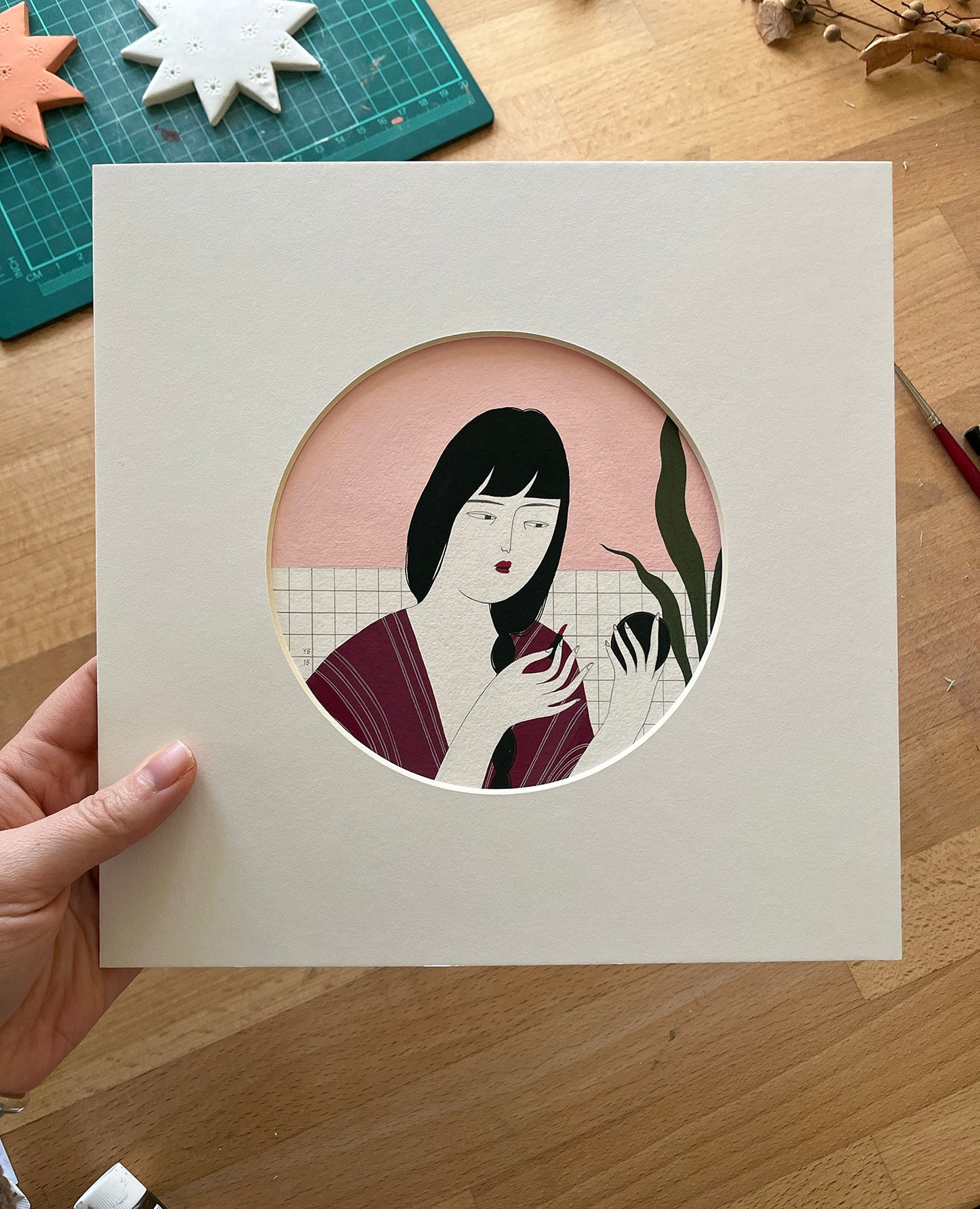 "Self care bijin-ga I" original painting