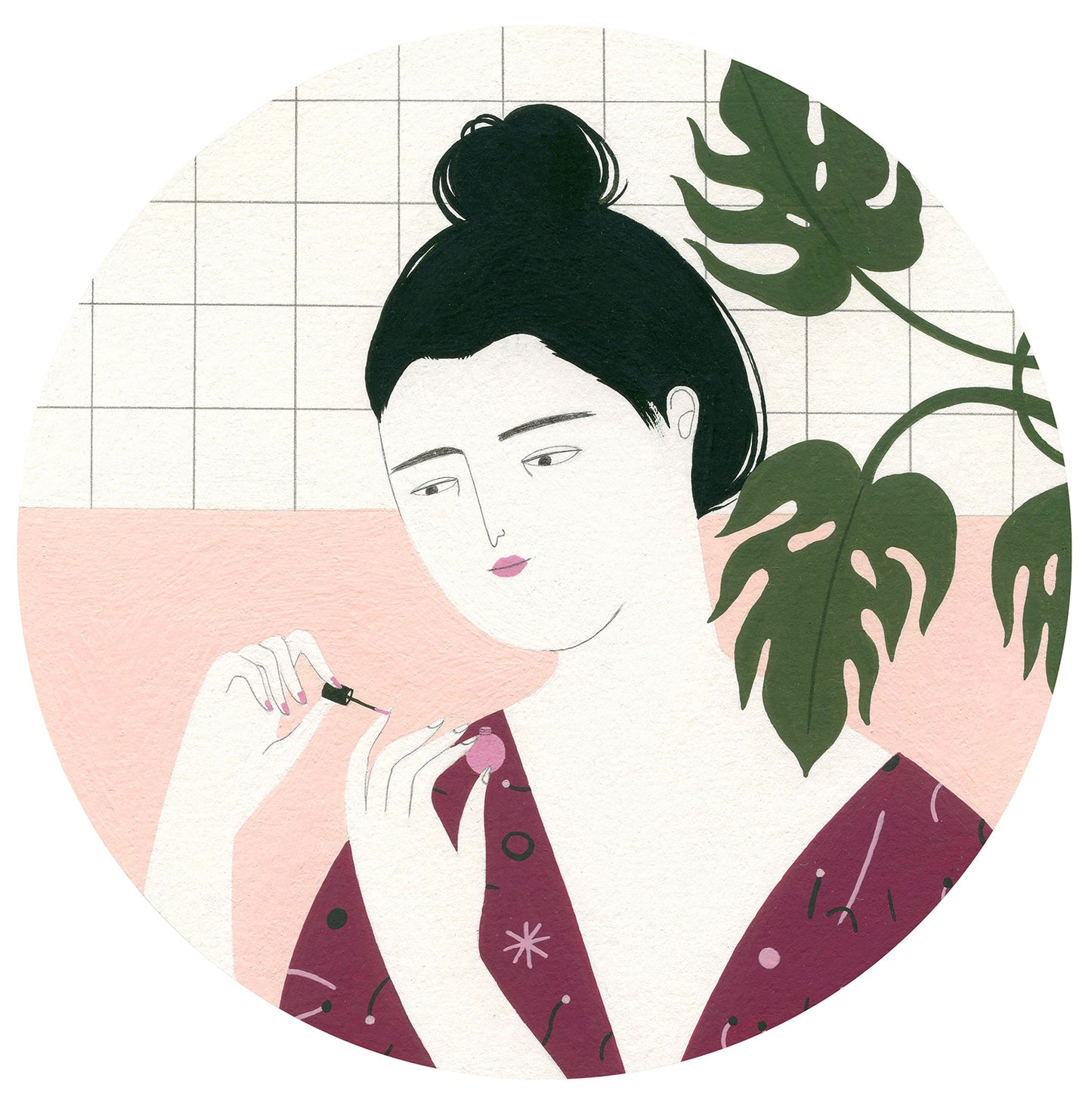 "Self care bijin-ga II" original painting