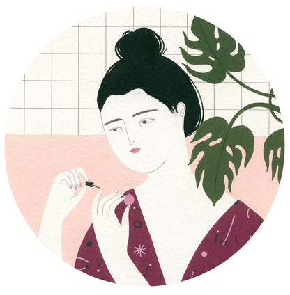 "Self care bijin-ga II" original painting