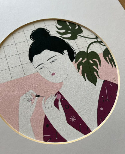 "Self care bijin-ga II" original painting