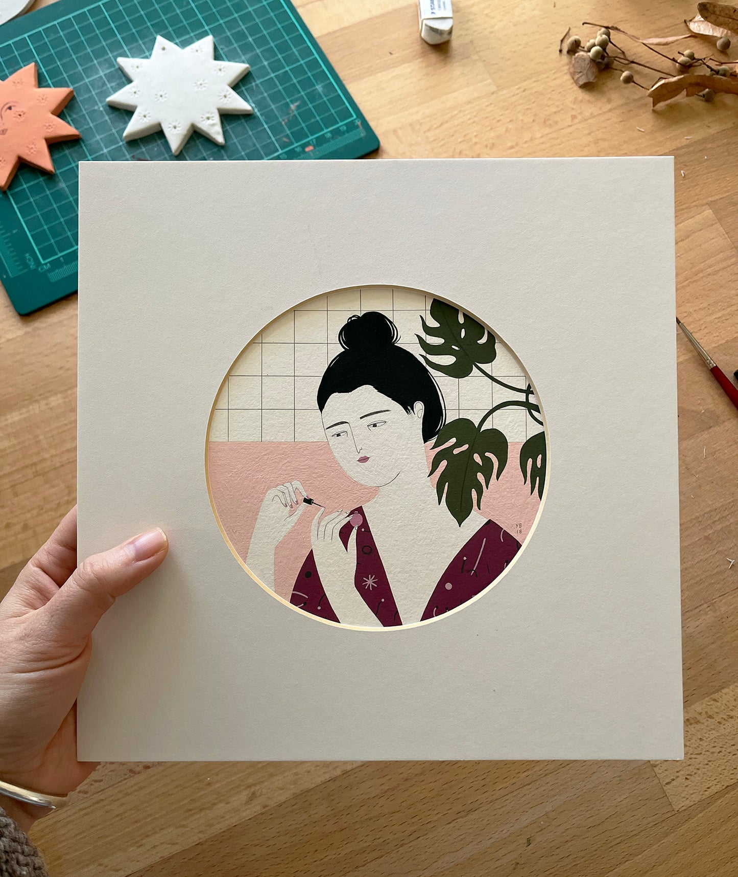 "Self care bijin-ga II" original painting