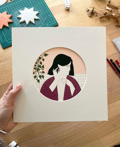 "Self care bijin-ga III" original painting