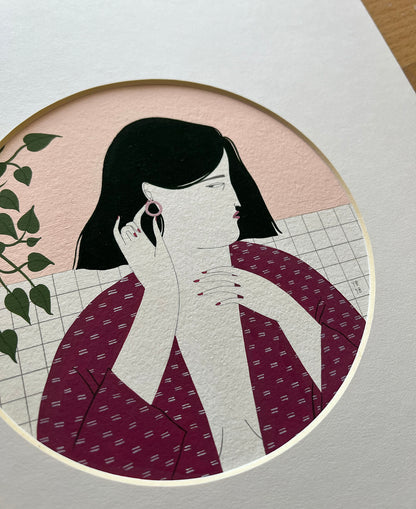 "Self care bijin-ga III" original painting