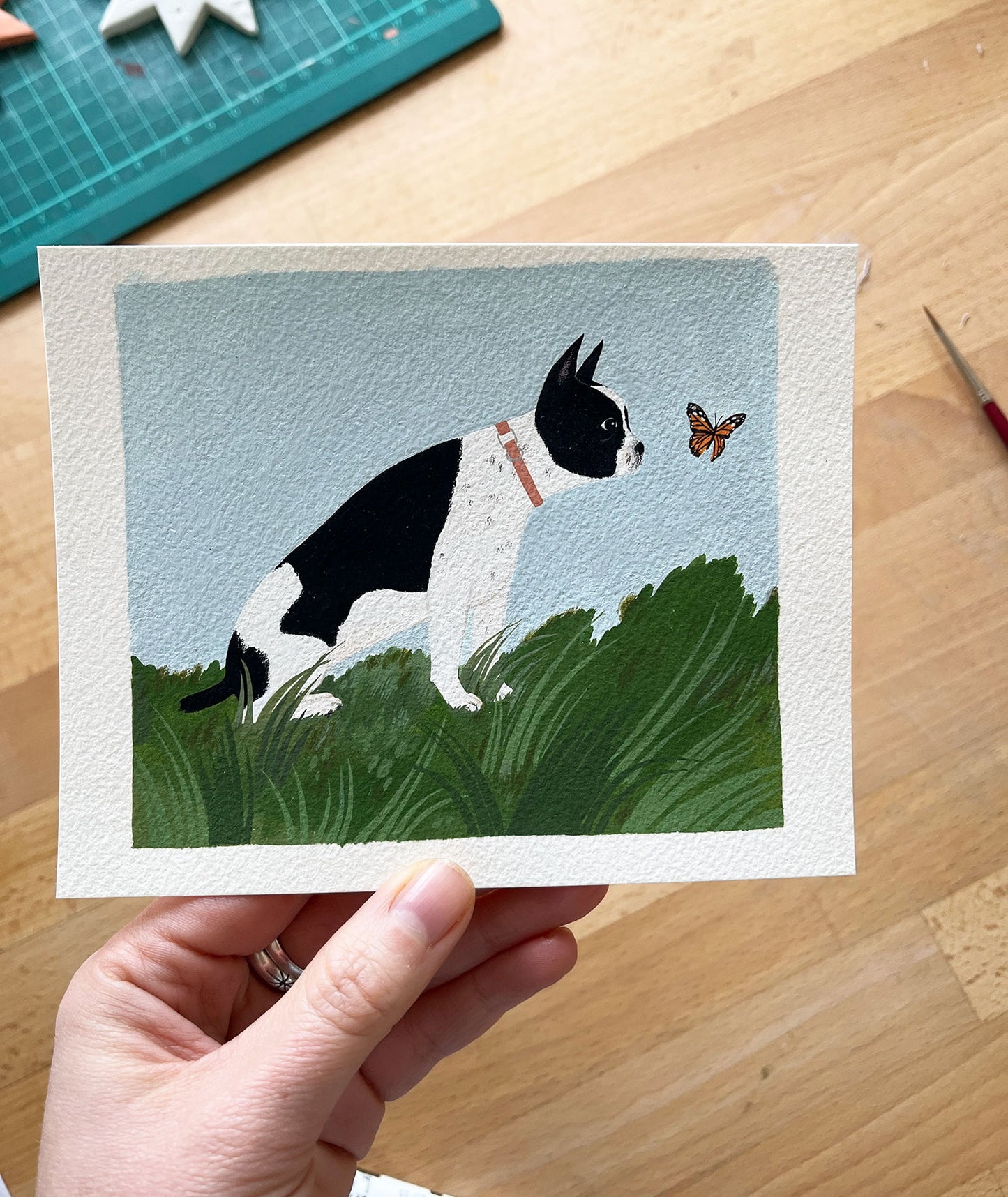 "Boston Terrier" original painting