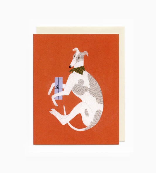 "Greyhound Gift" greeting card