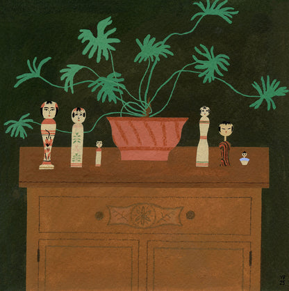 "Kokeshi Collection" print