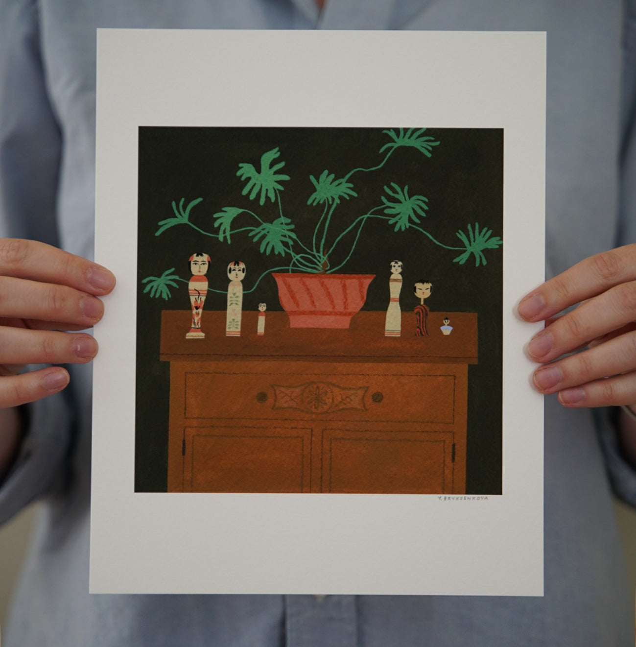 "Kokeshi Collection" print