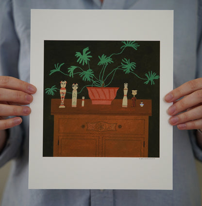 "Kokeshi Collection" print