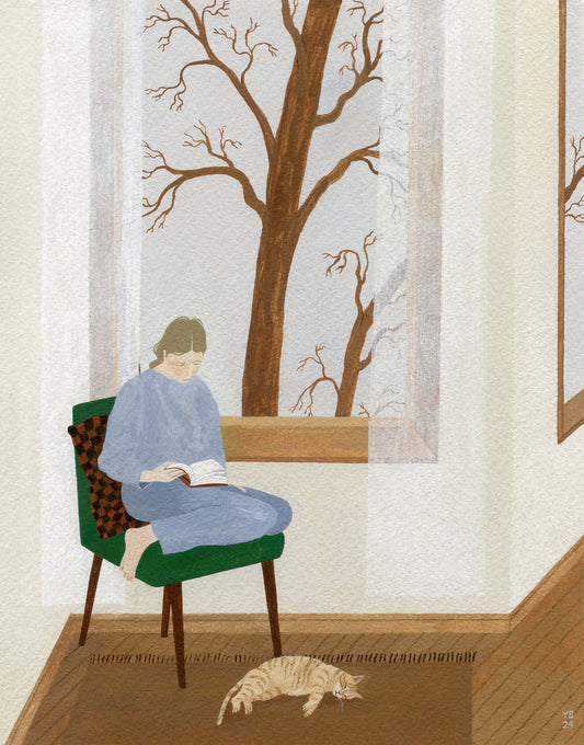 "Reading by the Window" print