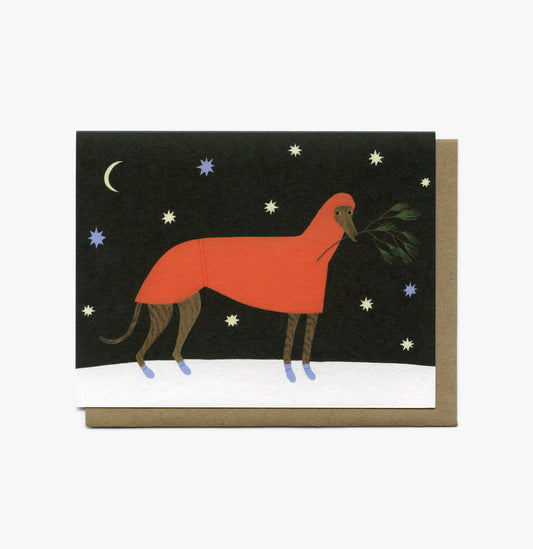 "Starry Winter Night" greeting card