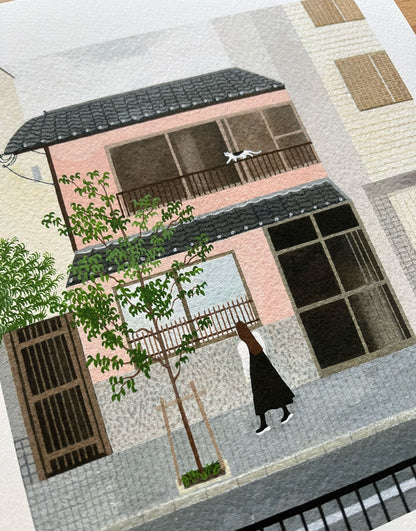 "Tokyo Girl in Kyoto" print