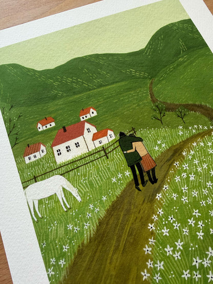 "Along the Road" print